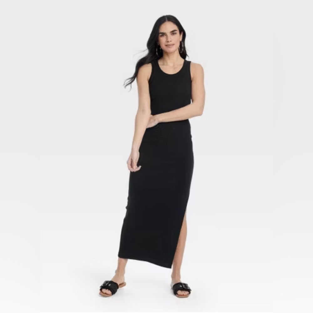 NWT Women's Rib-Knit Maxi Bodycon Dress